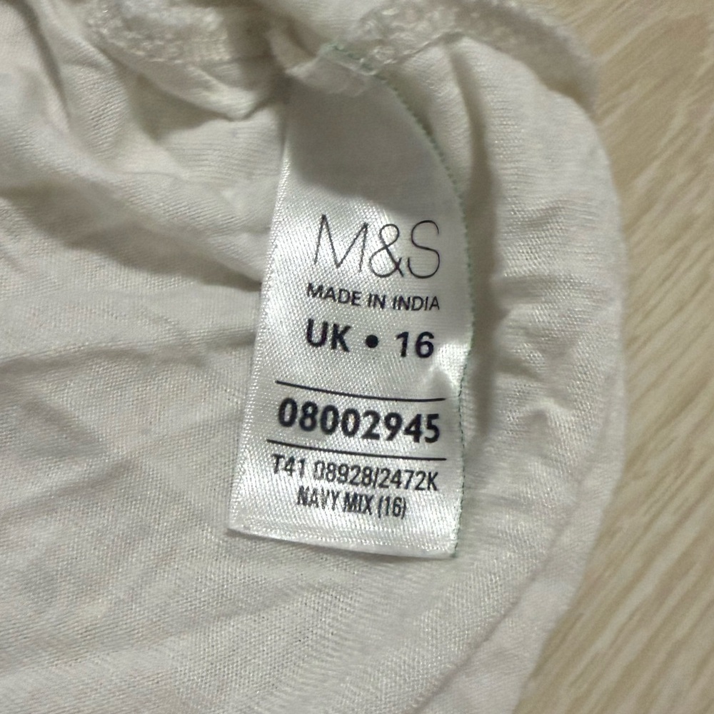 3/$10 M&S Basic Woman White Top - Picture 5 of 5
